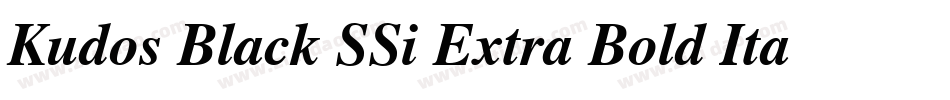 Kudos Black SSi Extra Bold Italic字体转换